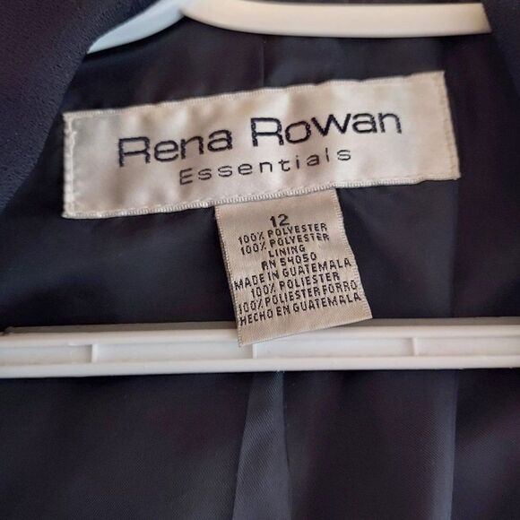 Rena Rowan essientials 12 EX COND Navy Blue pit to pit 20 length 24 1/2 - Picture 3 of 3